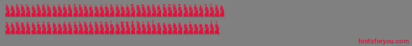 Rapanuimoaifont Font – Red Fonts on Gray Background