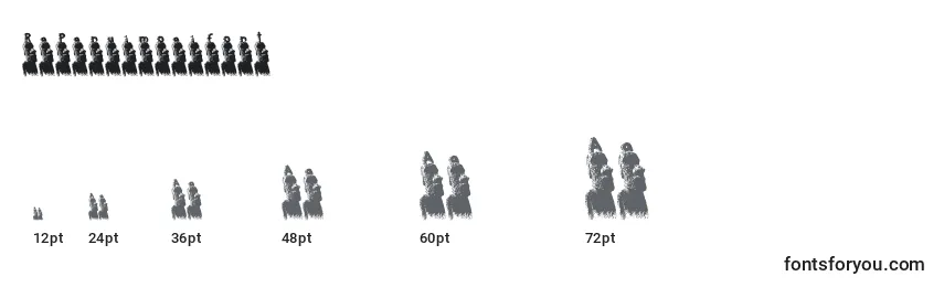 Размеры шрифта Rapanuimoaifont