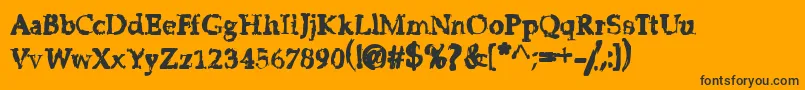 Stricms Font – Black Fonts on Orange Background