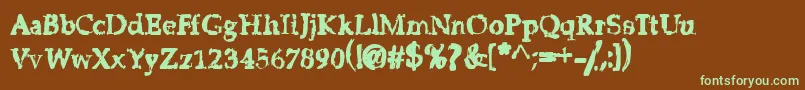 Шрифт Stricms – зелёные шрифты на коричневом фоне