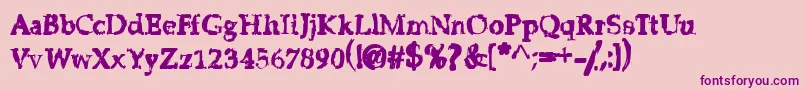 Stricms Font – Purple Fonts on Pink Background