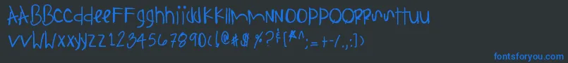 Anythingispossible Font – Blue Fonts on Black Background