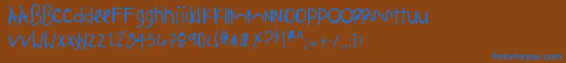 Шрифт Anythingispossible – синие шрифты на коричневом фоне