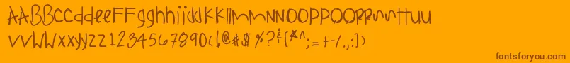 Anythingispossible Font – Brown Fonts on Orange Background