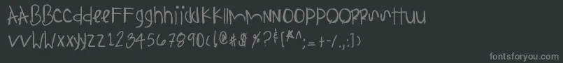 フォントAnythingispossible – 黒い背景に灰色の文字