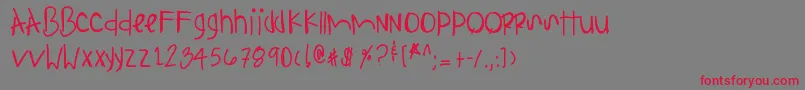 フォントAnythingispossible – 赤い文字の灰色の背景