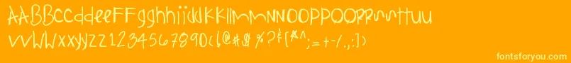 フォントAnythingispossible – オレンジの背景に黄色の文字
