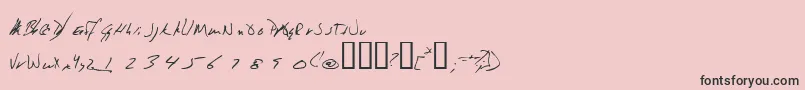 Jeni Font – Black Fonts on Pink Background