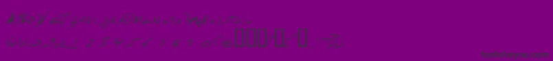 Jeni-Schriftart – Schwarze Schriften auf violettem Hintergrund