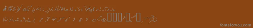 Jeni Font – Gray Fonts on Brown Background