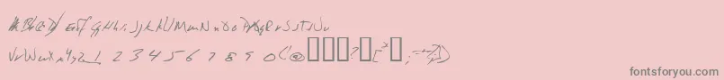 Jeni Font – Gray Fonts on Pink Background