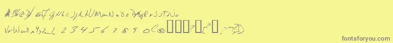 Шрифт Jeni – серые шрифты на жёлтом фоне