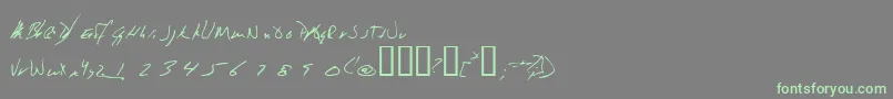 Jeni Font – Green Fonts on Gray Background