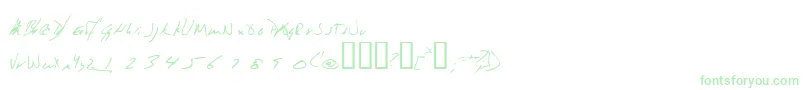 Шрифт Jeni – зелёные шрифты