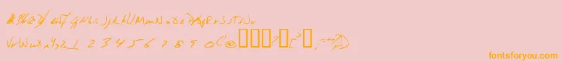 Jeni Font – Orange Fonts on Pink Background