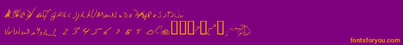 Lisätietoja Jeni-fontista Jeni-fontti – oranssit fontit violetilla taustalla