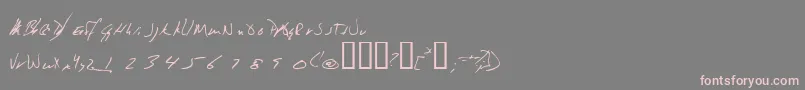 Jeni Font – Pink Fonts on Gray Background
