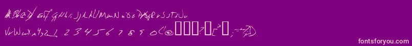 fuente Jeni – Fuentes Rosadas Sobre Fondo Morado