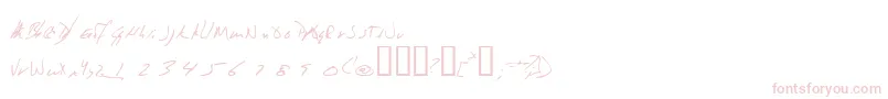 フォントJeni – 白い背景にピンクのフォント