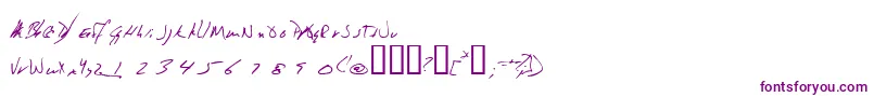 Шрифт Jeni – фиолетовые шрифты