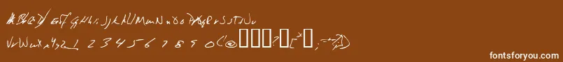 Шрифт Jeni – белые шрифты на коричневом фоне