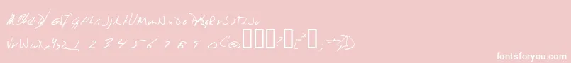 Jeni Font – White Fonts on Pink Background