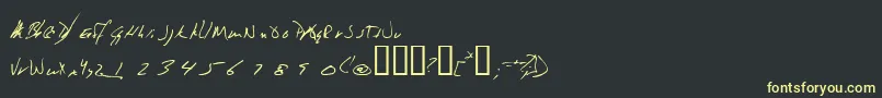 Jeni Font – Yellow Fonts on Black Background