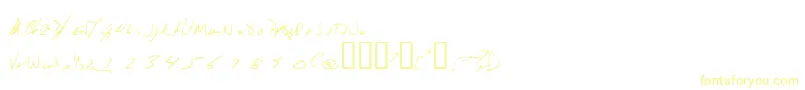 Шрифт Jeni – жёлтые шрифты