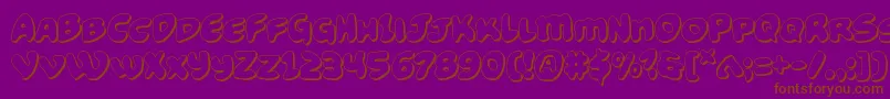 Funnypages3D Font – Brown Fonts on Purple Background