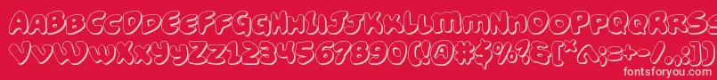 Funnypages3D Font – Pink Fonts on Red Background