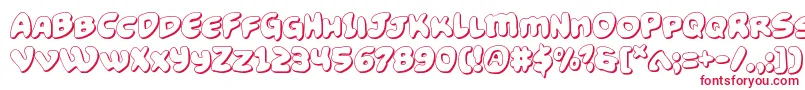 フォントFunnypages3D – 赤い文字