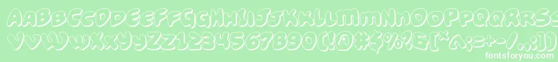 Funnypages3D Font – White Fonts on Green Background