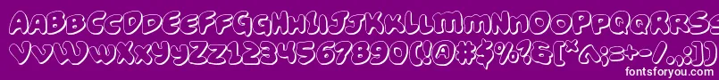 Funnypages3D Font – White Fonts on Purple Background