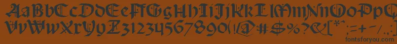 Schampel Font – Black Fonts on Brown Background