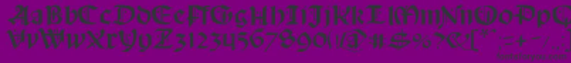 フォントSchampel – 紫の背景に黒い文字