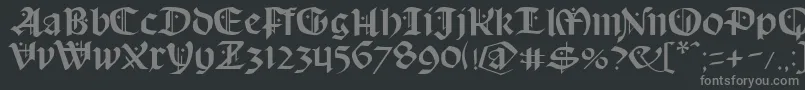 Schampel Font – Gray Fonts on Black Background