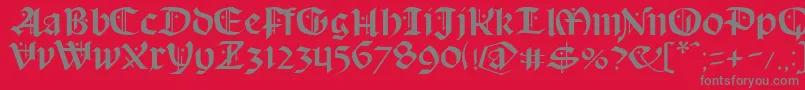 Schampel Font – Gray Fonts on Red Background