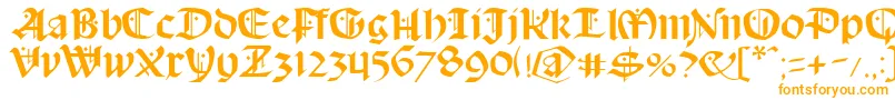 Schampel Font – Orange Fonts on White Background