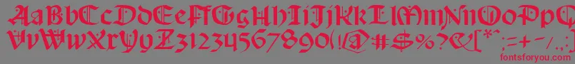 Schampel Font – Red Fonts on Gray Background