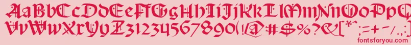 Schampel Font – Red Fonts on Pink Background