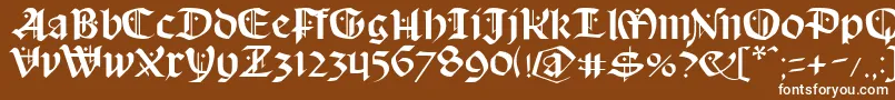 Schampel Font – White Fonts on Brown Background