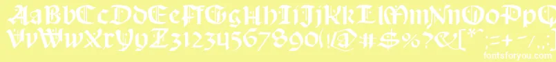 Schampel Font – White Fonts on Yellow Background