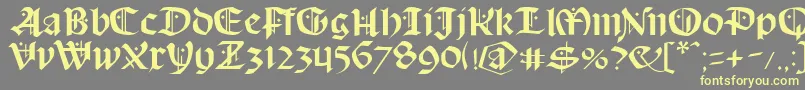 Schampel Font – Yellow Fonts on Gray Background