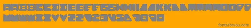 AmebaSoloLetrasYNumeros Font – Gray Fonts on Orange Background