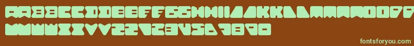 AmebaSoloLetrasYNumeros Font – Green Fonts on Brown Background