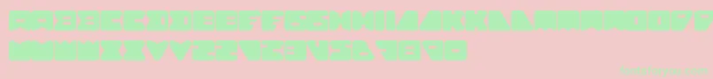 AmebaSoloLetrasYNumeros Font – Green Fonts on Pink Background