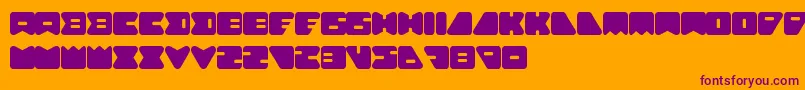 AmebaSoloLetrasYNumeros Font – Purple Fonts on Orange Background