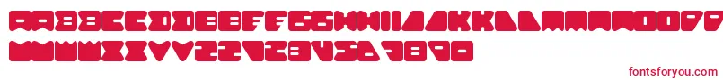 フォントAmebaSoloLetrasYNumeros – 白い背景に赤い文字