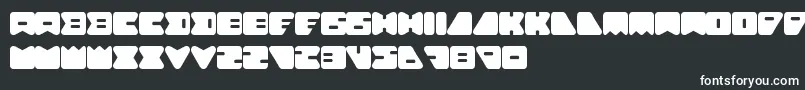 AmebaSoloLetrasYNumeros Font – White Fonts on Black Background