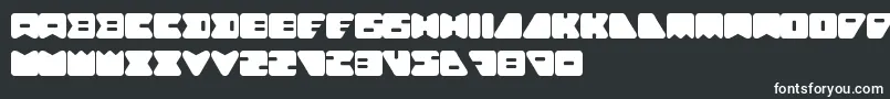 フォントAmebaSoloLetrasYNumeros – 黒い背景に白い文字